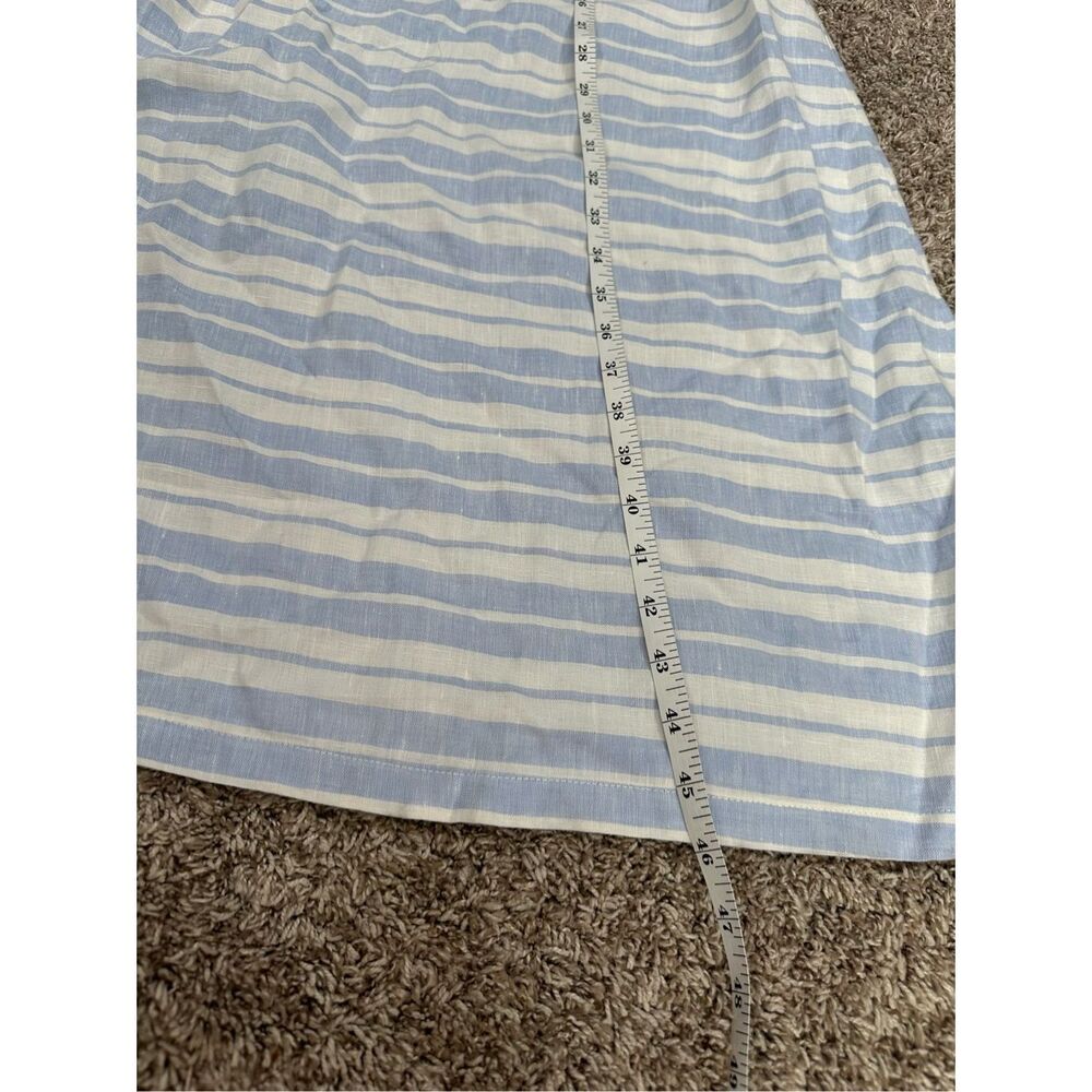 Sigrid Olsen 100% Linen A-Line Halter Striped Mid… - image 8